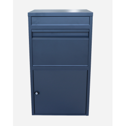 Box na balíky s přepadovou lištou, H = 720 mm, RAL 7016
