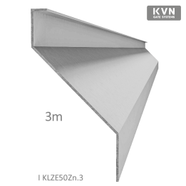 Z-profil lamela 3000mm, pozink s vyztuženou hranou 10mm