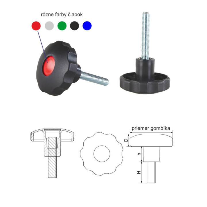 Aretační šroub M6 - M12 13 - 38 mm