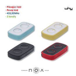 Vysílač LITE MINI NOA 4kanál 433MHz pevný/plovoucí kód