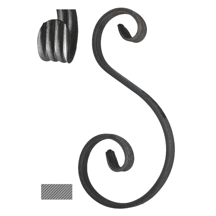 Esko 230 x 120 x 65 mm, hladký profil 12 x 6 mm, široké rozkování