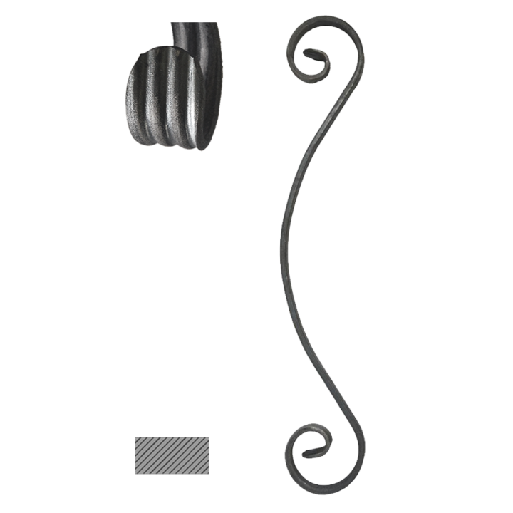 Prvek 460x80mm, profil 12x6mm