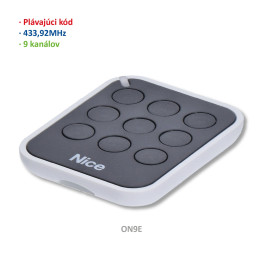 Vysílač ERA 9kanálový 433MHz, plovoucí kód, černý