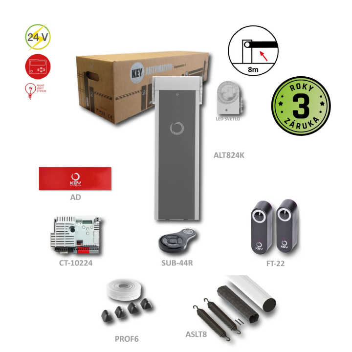 Závora BR6-24K do 8m (BR6-24K)