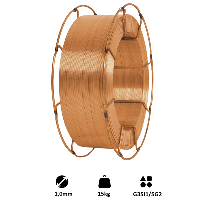Drát svařovací 1,0 mm-MIG/MAG (CO2), G3Si1 / SG2, 15 kg