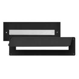Schránkový vhod 275x90 mm nerez/černá, max. 100% formát listu: A4, leštěná nerez AISI430