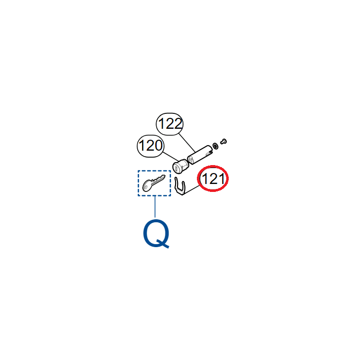 Poistná podložka pro zámek (HPM0007) pro M3BAR/M5BAR