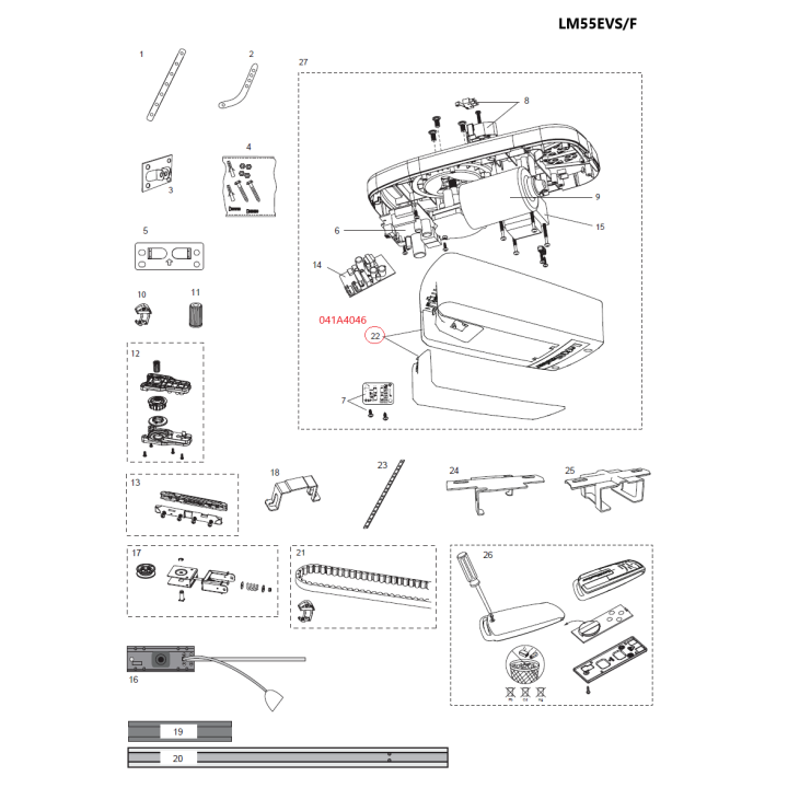 Kryt pohonu LM55EVS (041A4046)