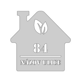 Domovní číslo vzor 002, broušená nerez AISI 304