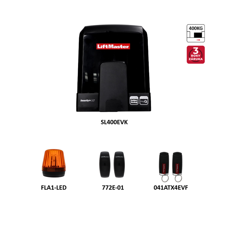 Sada LiftMaster SL400EVK pro posuvnou bránu do 400 kg a 5 m