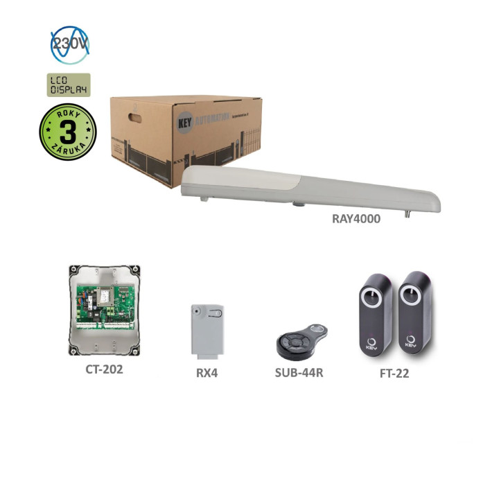Sestava RAYKIT 230 V pro jednokřídlou bránu do 4 m