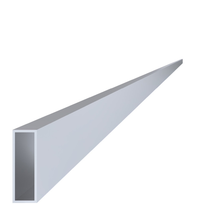 Hliníkový jekl 60 x 20 x 2 mm, L-6000 mm, bez úpravy