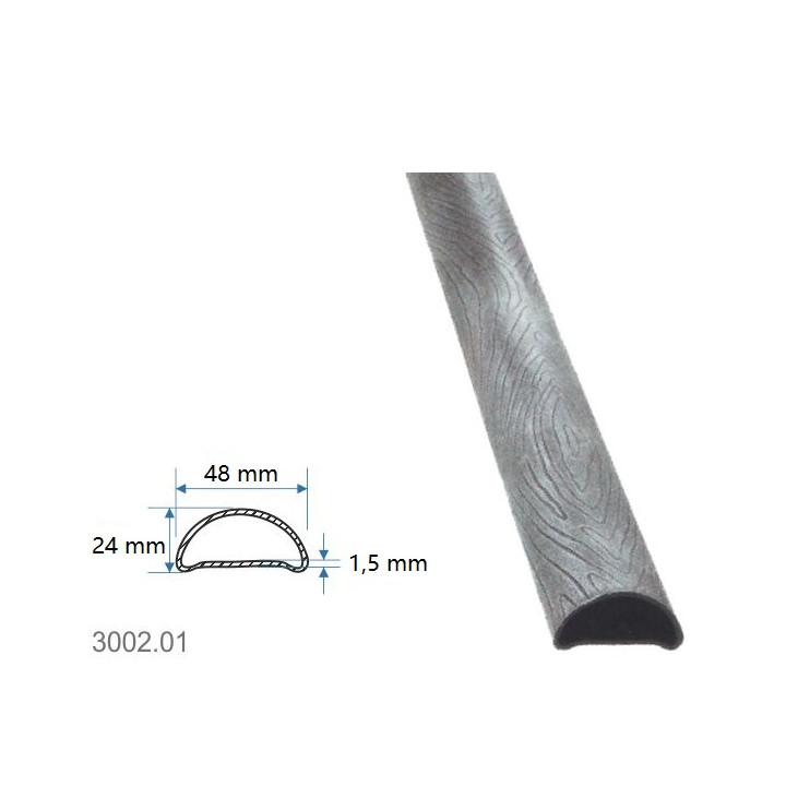 Madlová tyč dutá 48x24x1,5mm, délka 3000mm, cena za KUS