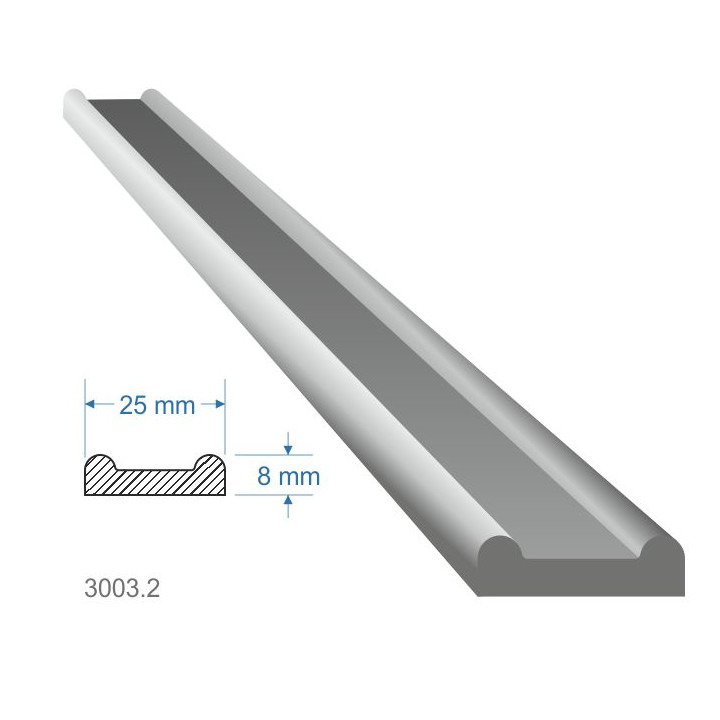Pásovina plochá B, 25 x 8 x 3000 mm, ocel S235