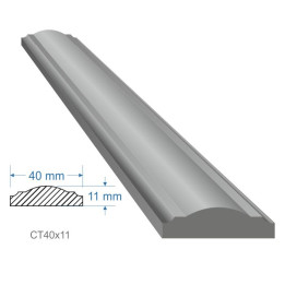 Madlo 40x11mm, dĺžka 3000 mm, cena za KUS