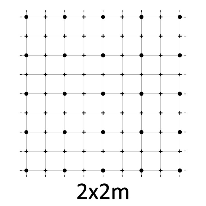 Montážní sada pro zelenou stěnu - nerez, rozměr 2 x 2 m