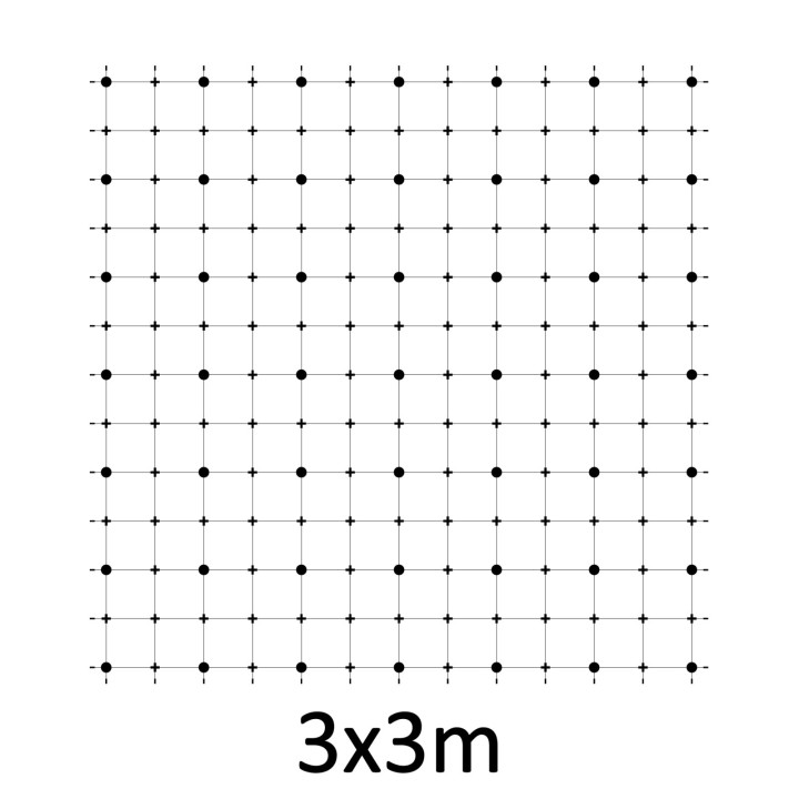 Montážní sada pro zelenou stěnu 3 x 3 m, nerez, lanko ø 4 mm